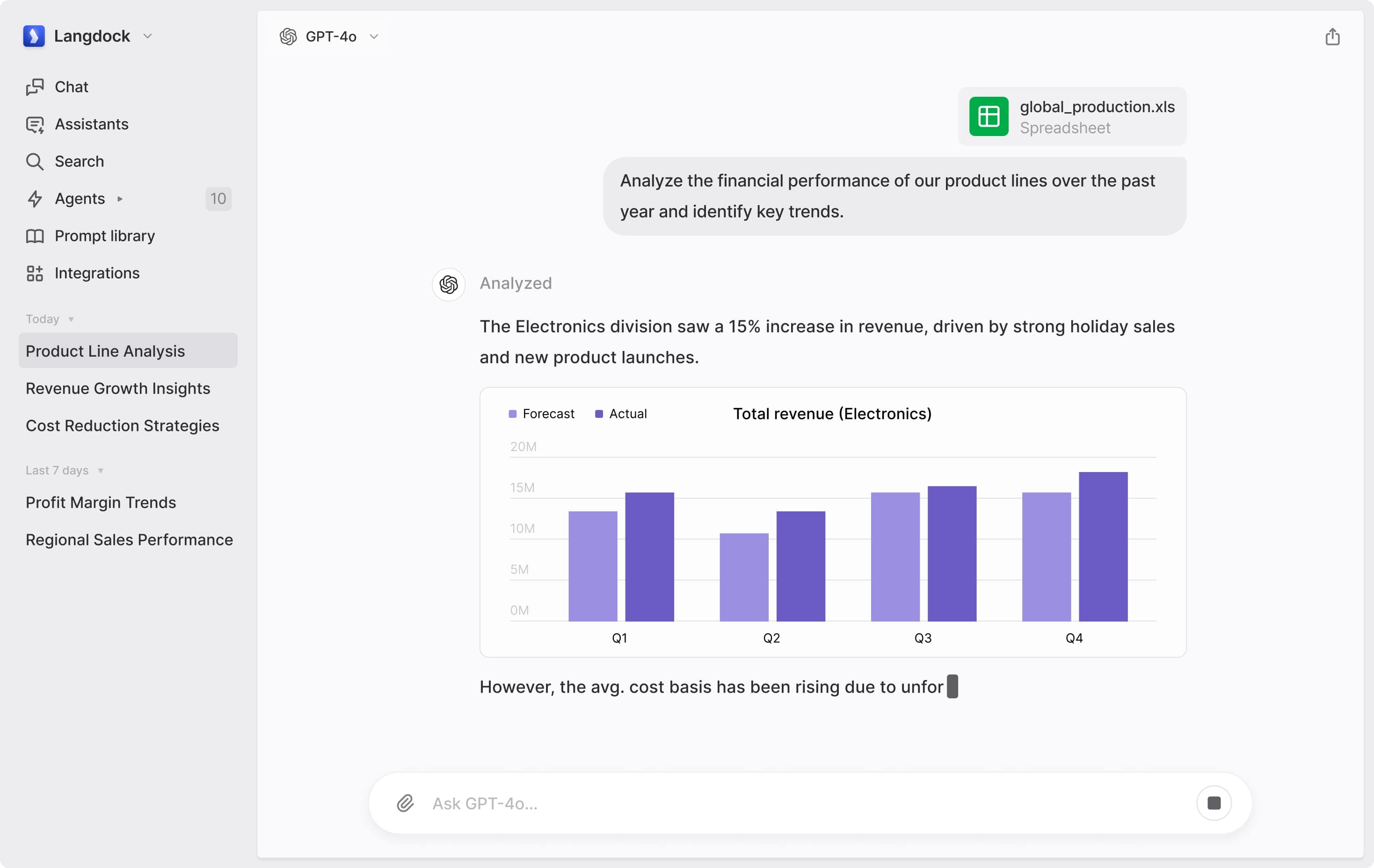 Langdock chat user interface